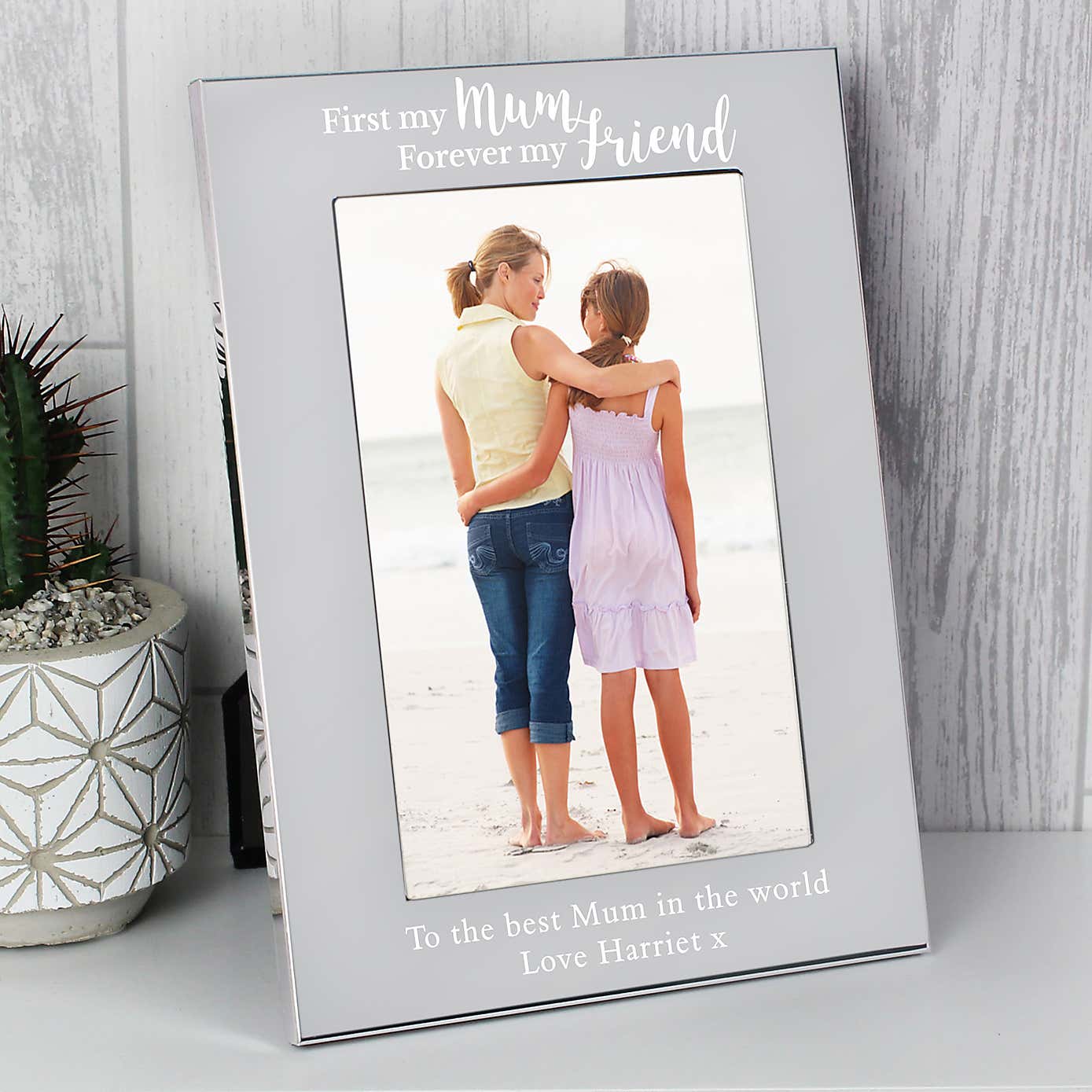 Personalised First My Mum Silver Portrait Photo Frame