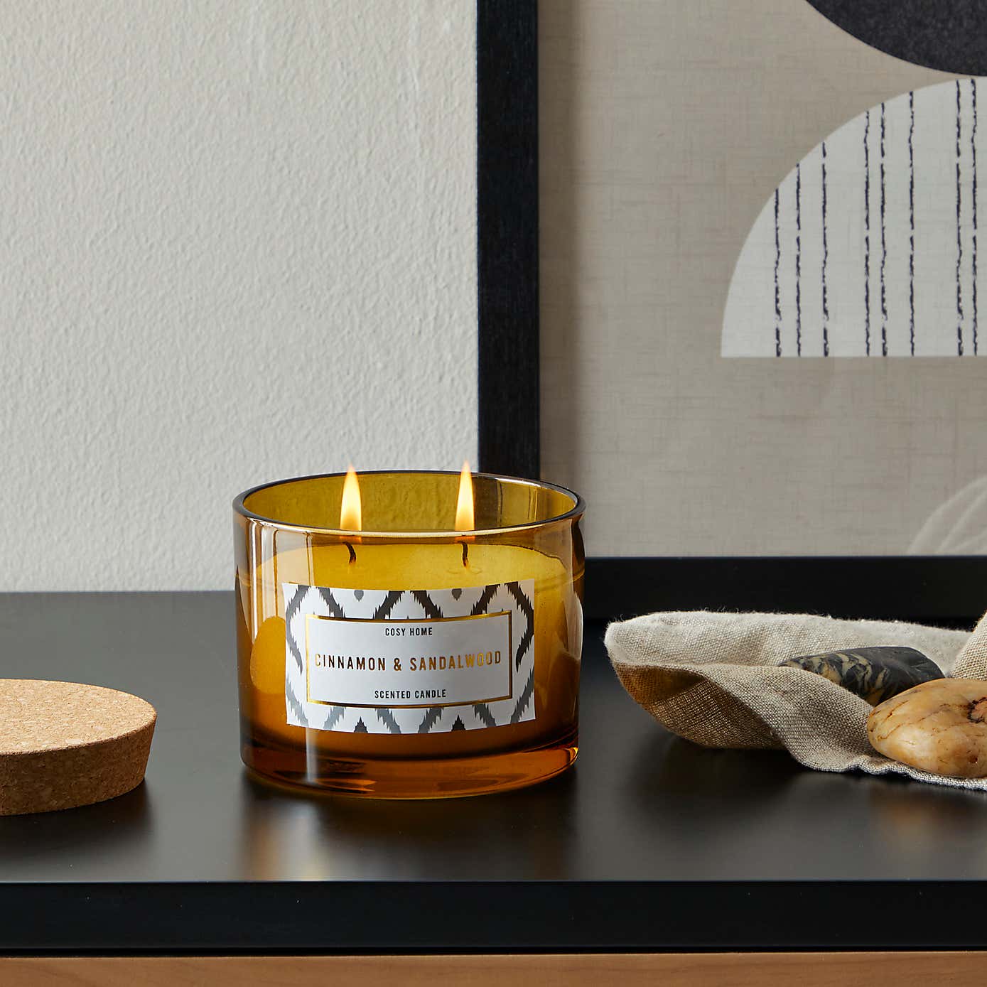 Multiwick Amber Candle