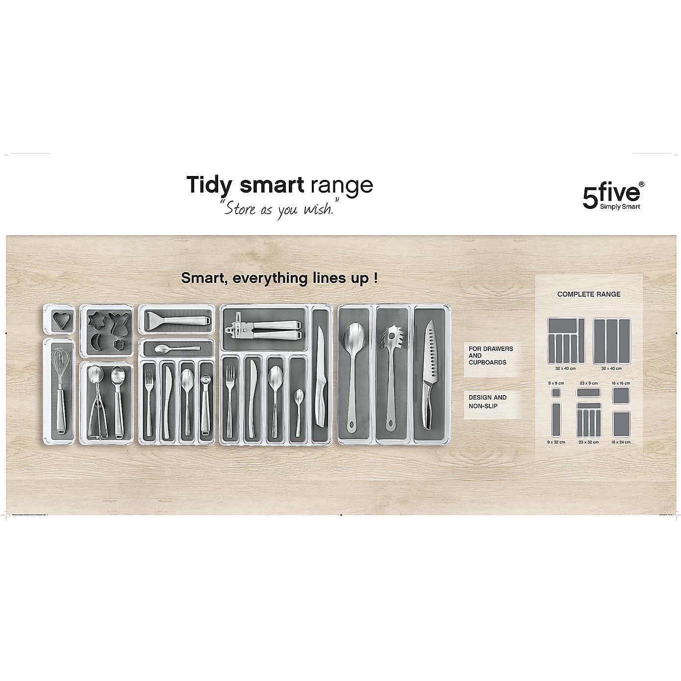 Set of 4 Small Square Drawer Organisers