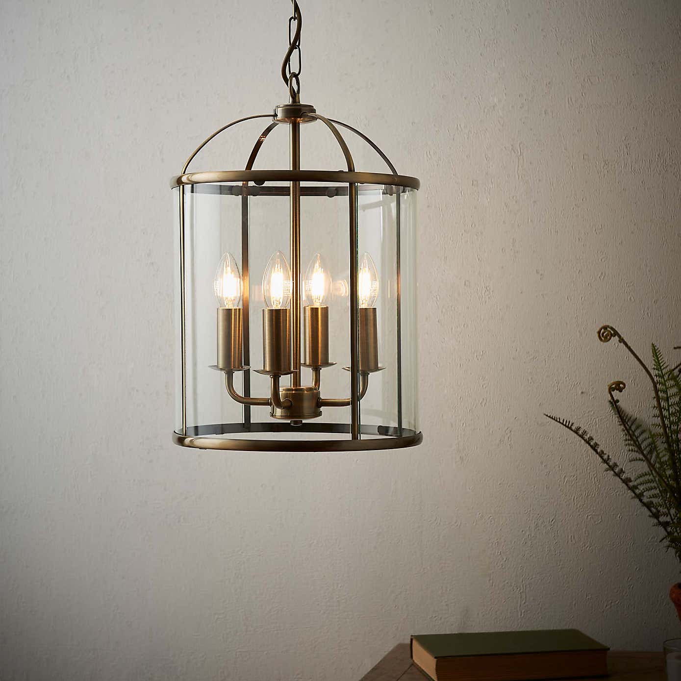 Vogue Lambeth 4 Light Glass Pendant Ceiling Fitting