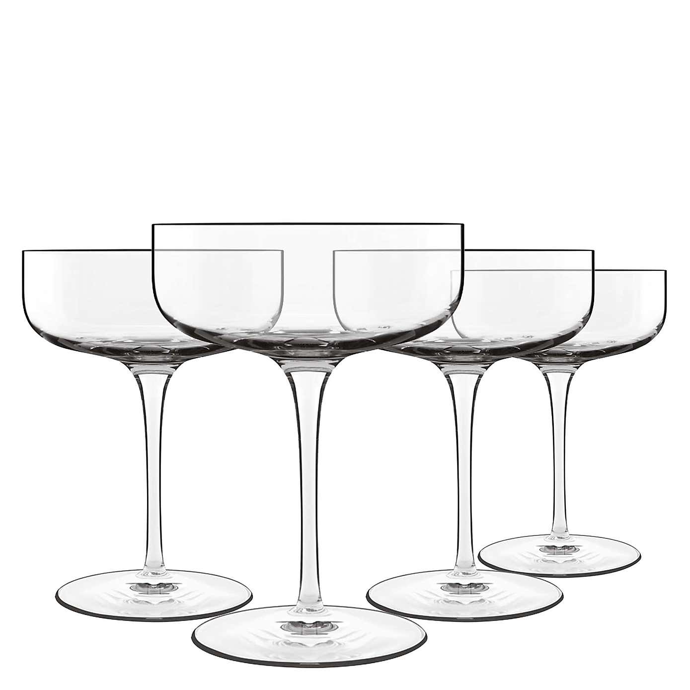 Luigi Bormioli Sublime Set of 4 Coupe Glasses