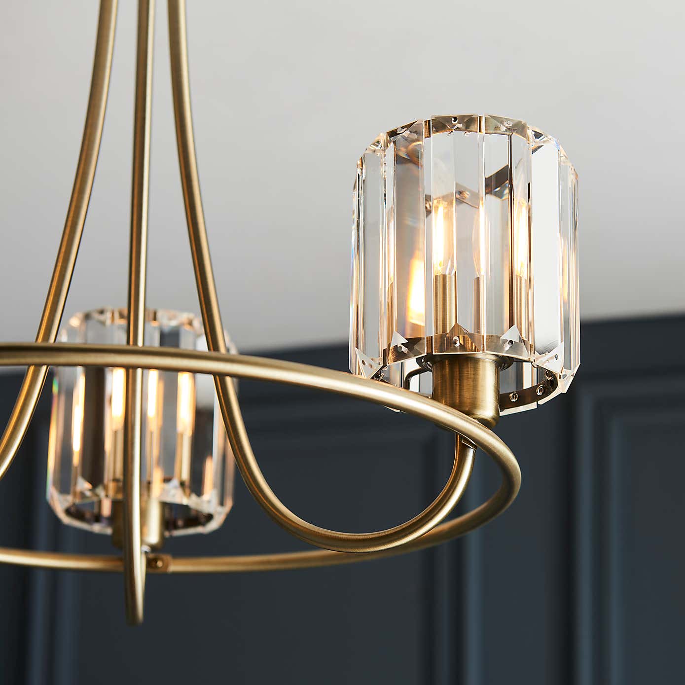 Vogue Laney Traditional 3 Light Semi Flush Ceiling Light