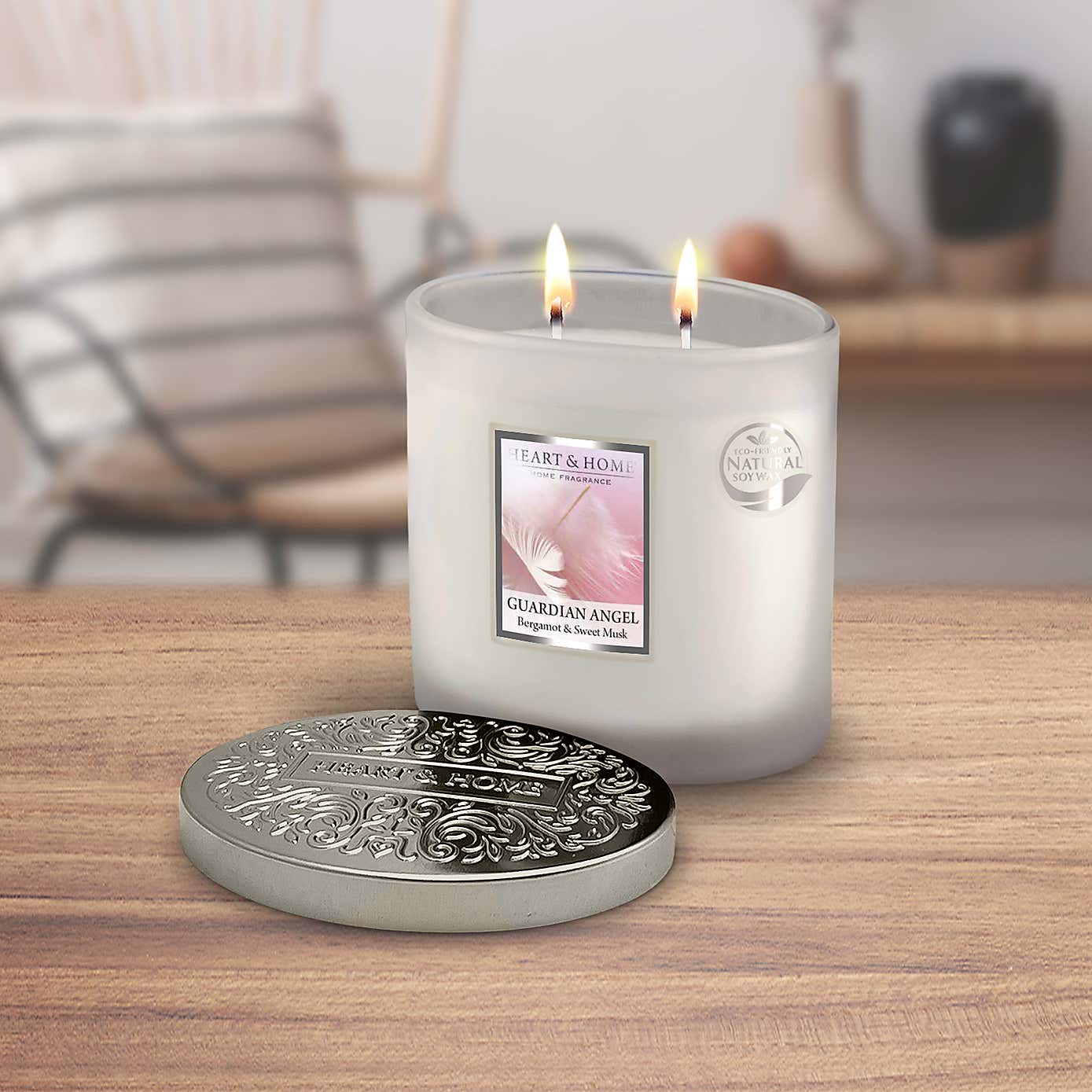 Heart and Home Ellipse Guardian Angel Multi Wick Candle