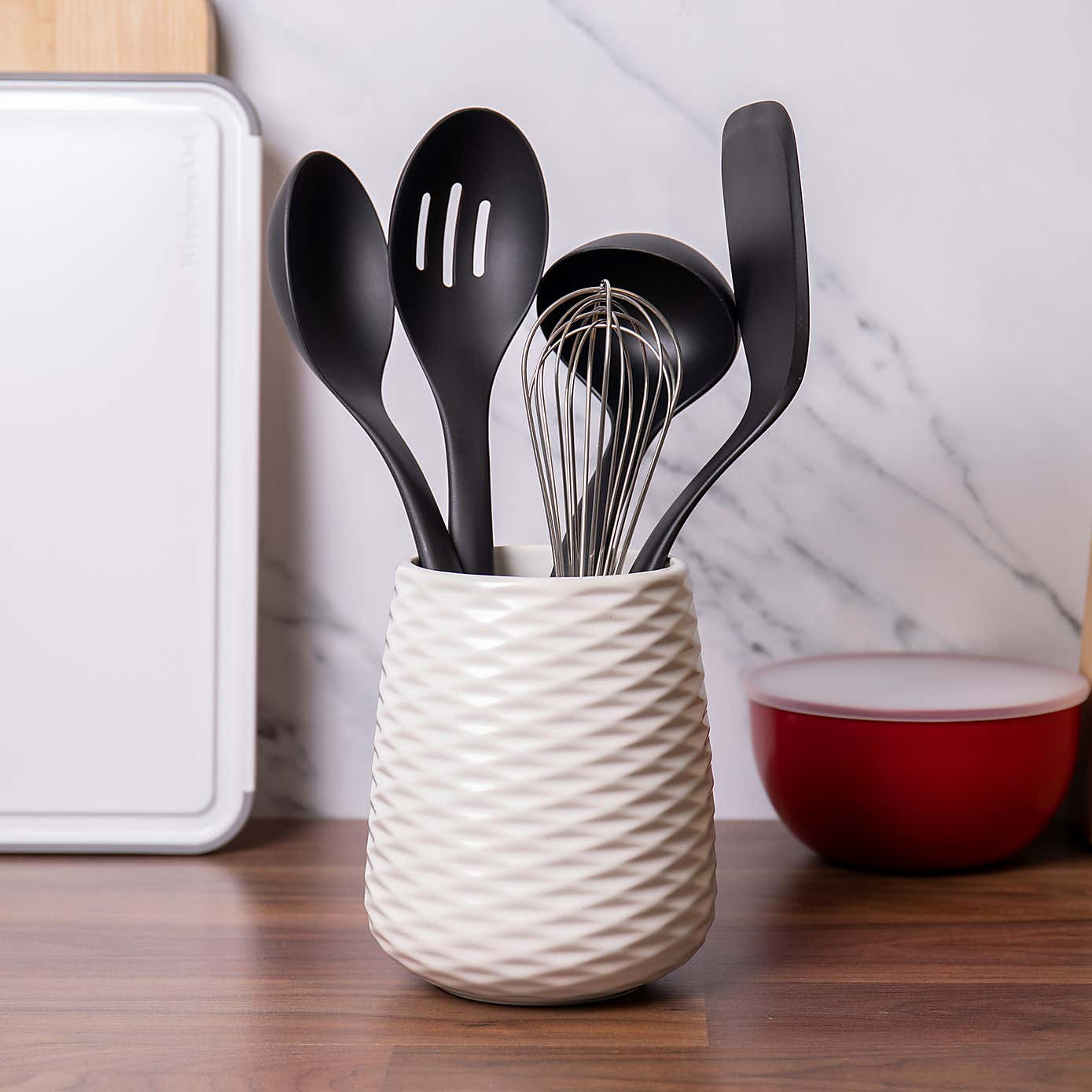 KitchenAid 6 Piece Utensil Set & Holder Pot