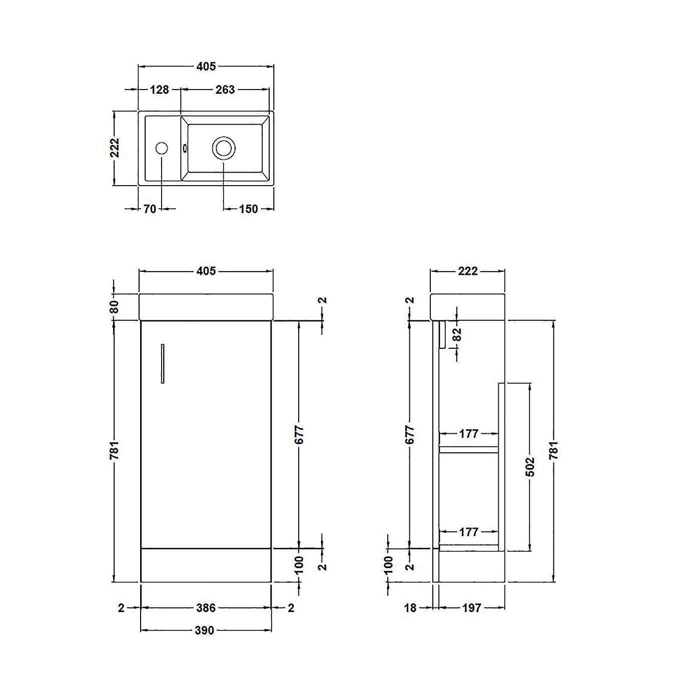 Vault Floor Standing Vanity Unit with Basin