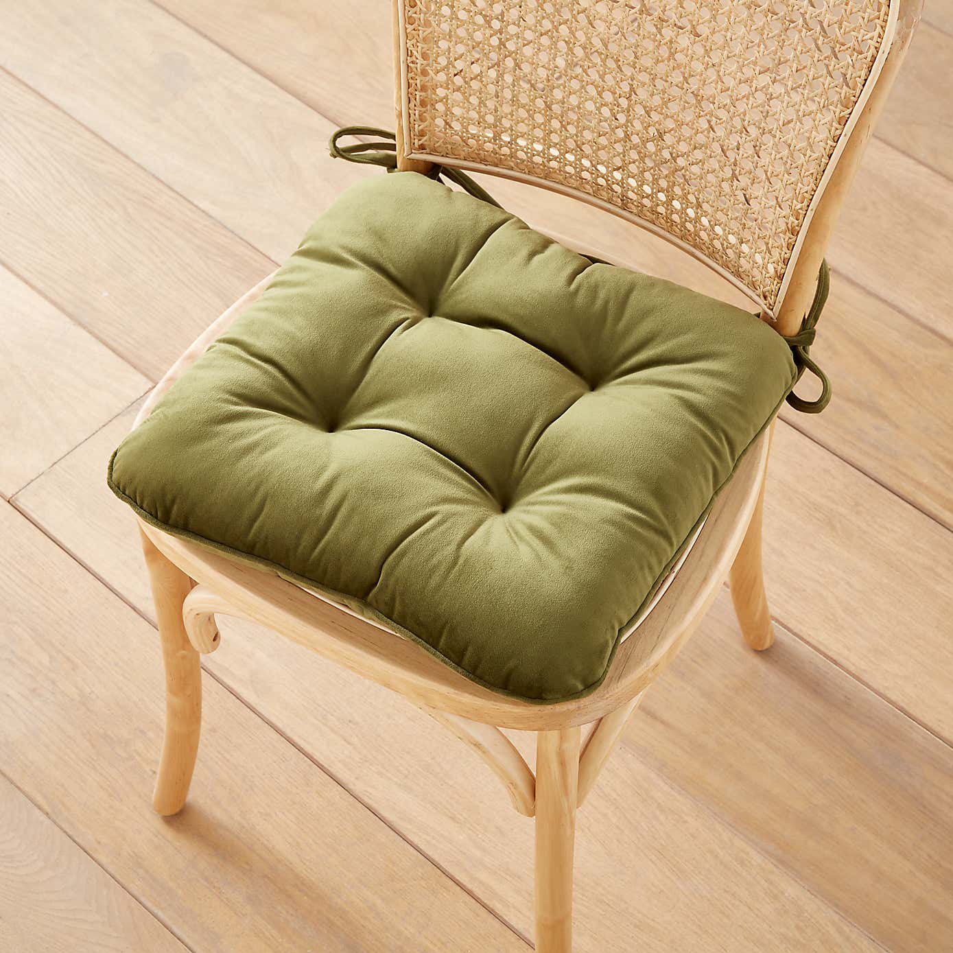 Velour Seat Pad Green