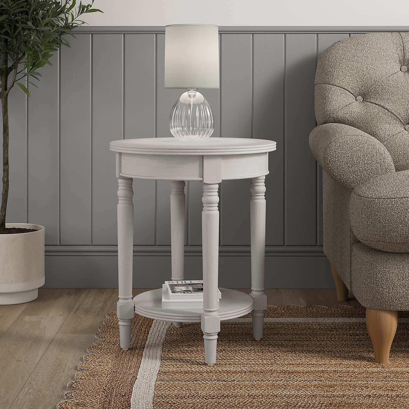 Ariella Side Table, Stone
