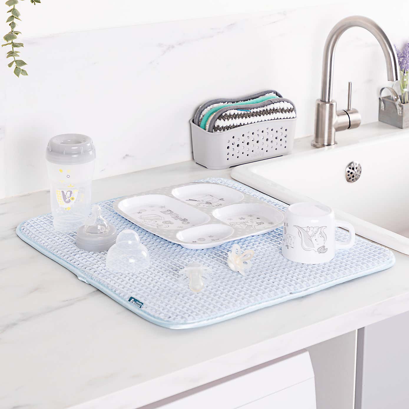MINKY ANTI BAC DRYING MAT BLUE