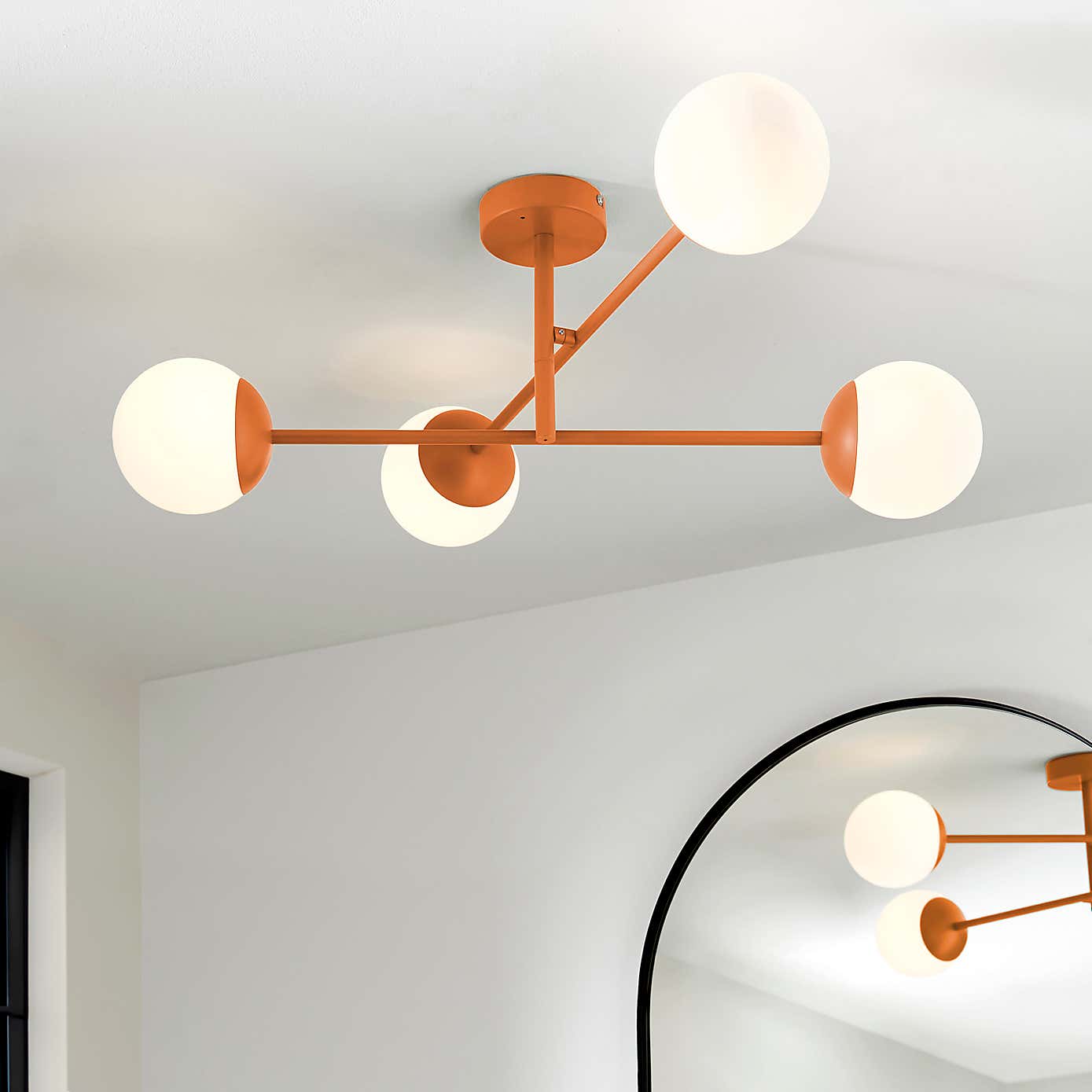 Tela Bathroom 4Lt Ceiling Fitting Black