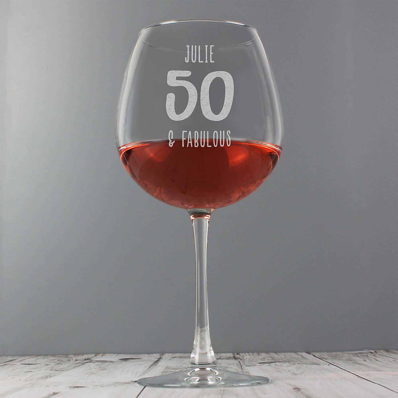 Personalised Birthday Bottle of Wine Glass