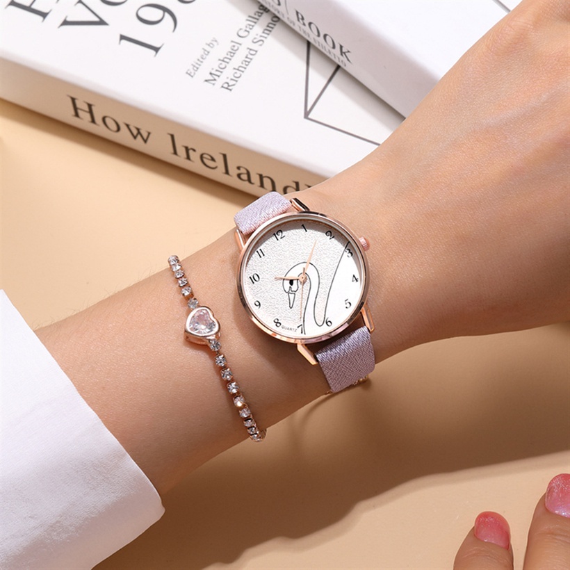 Fashion Simple New Face Quartz Thin Belt Casual Wrist Watch