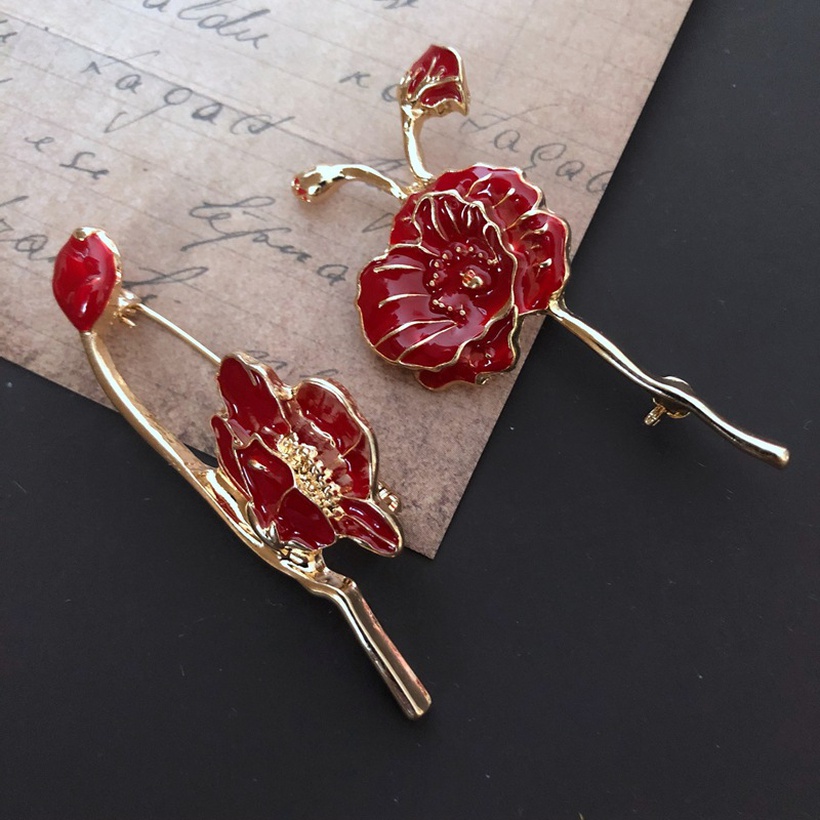 Fashion Drip Glaze Flower Brooch