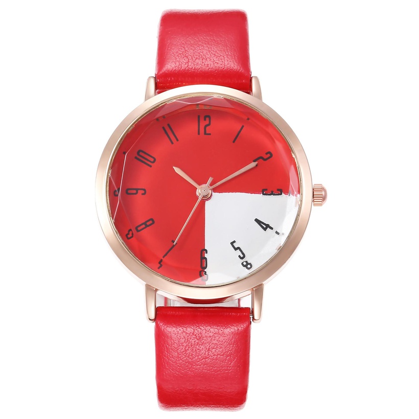 Watch Ladies Personality Digital Scale Twocolor Simple Belt Quartz Watch Female Models s Fashion