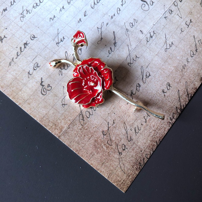 Fashion Drip Glaze Flower Brooch