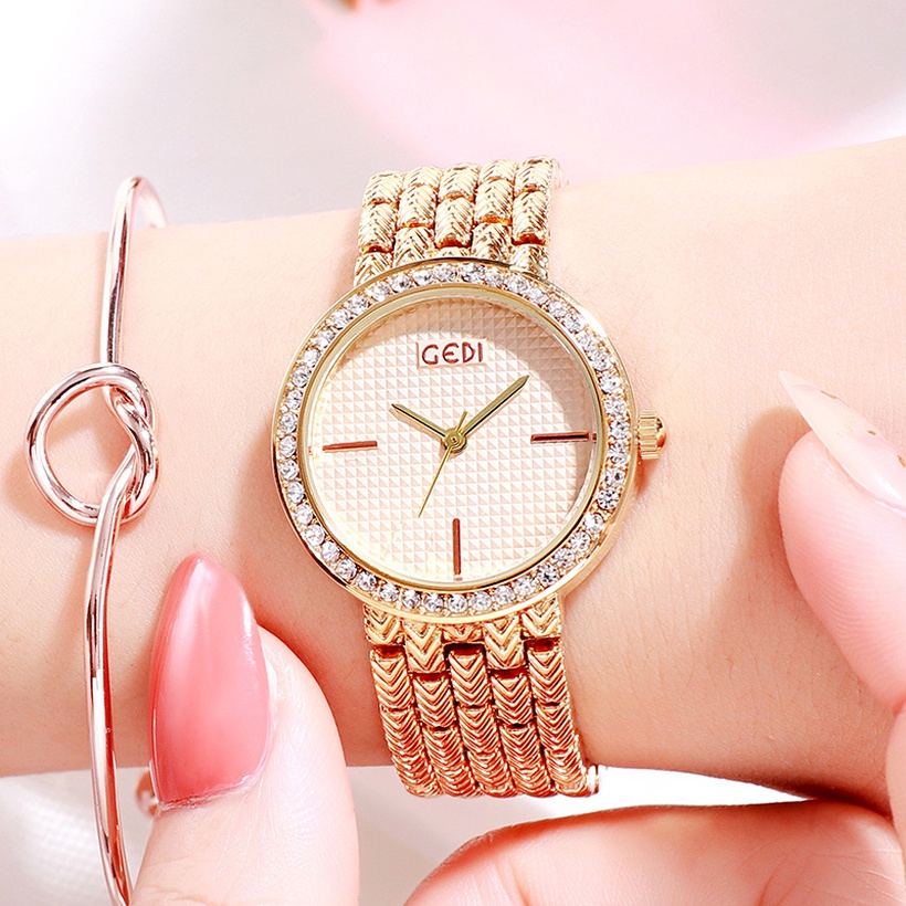 Simple Scale Womens Watch With Diamonds