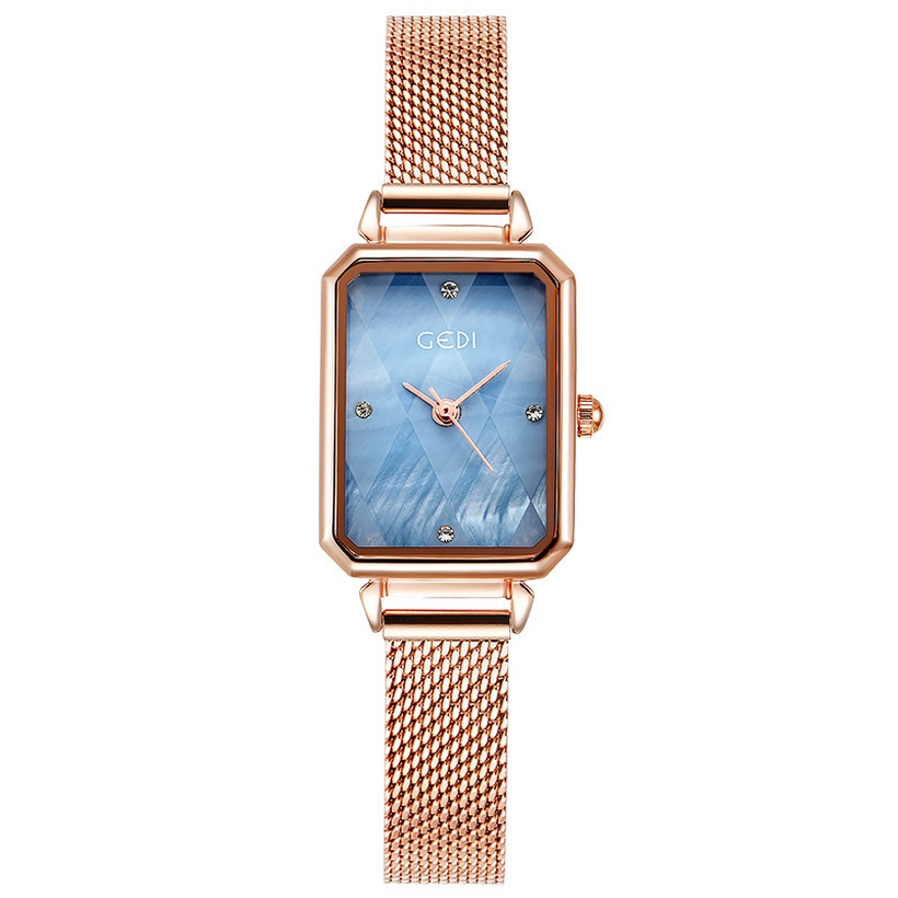 New Mesh Strap Retro Rectangular Quartz Waterproof Watch