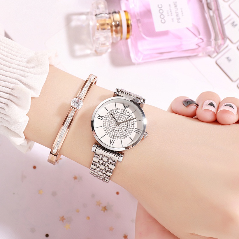 Starry Fashion Diamond Steel Band Watch