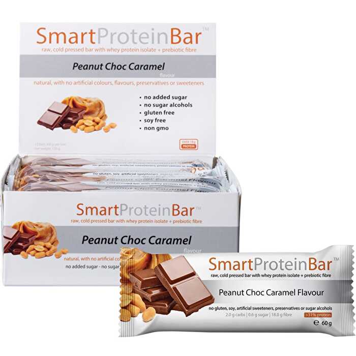 Smart Protein Bar Peanut Choc Caramel Flavour Protein Bar 12x60g