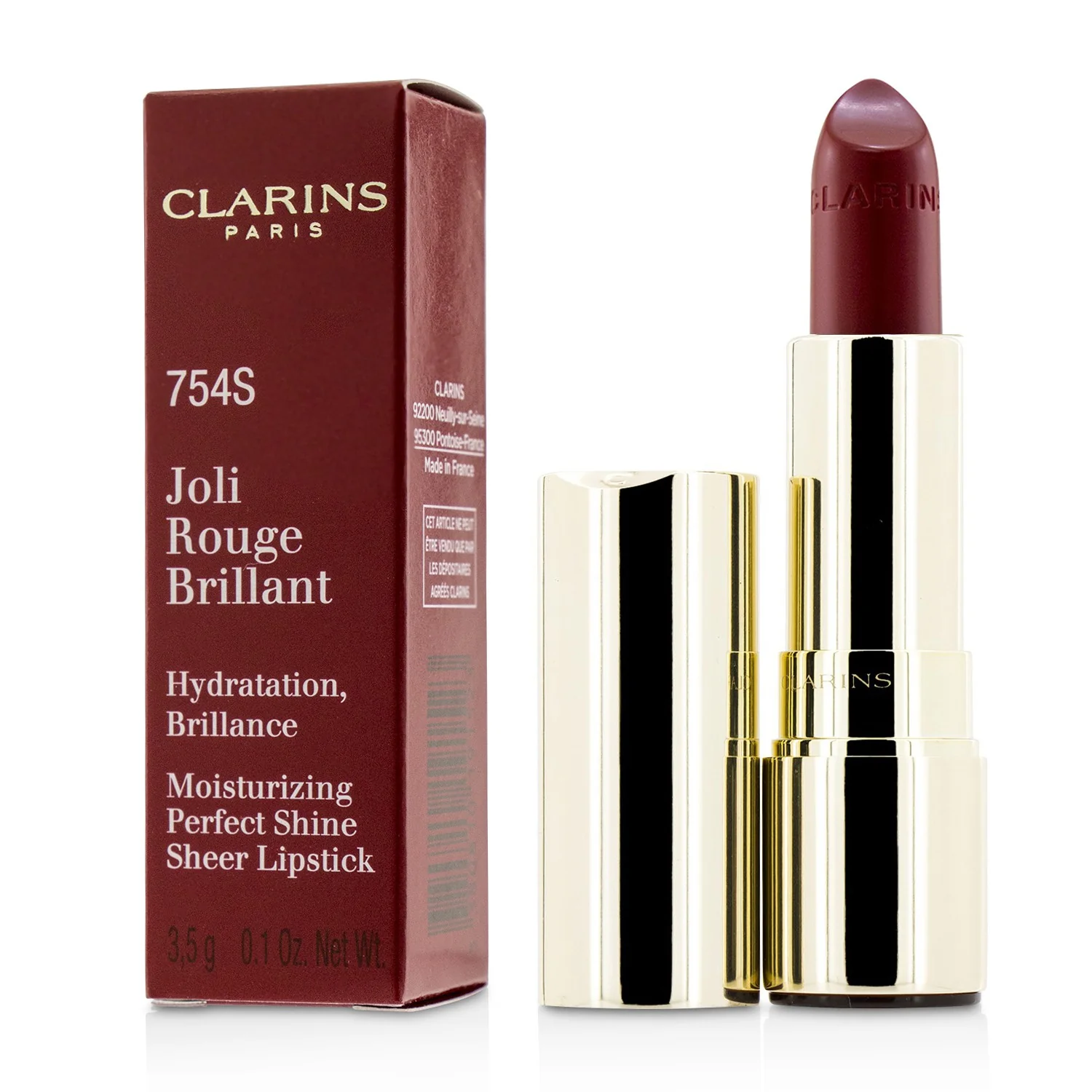 Clarins Joli Rouge Brillant (Moisturizing Perfect Shine Sheer Lipstick) - # 757S Nude Brick  3.5g/0.1oz