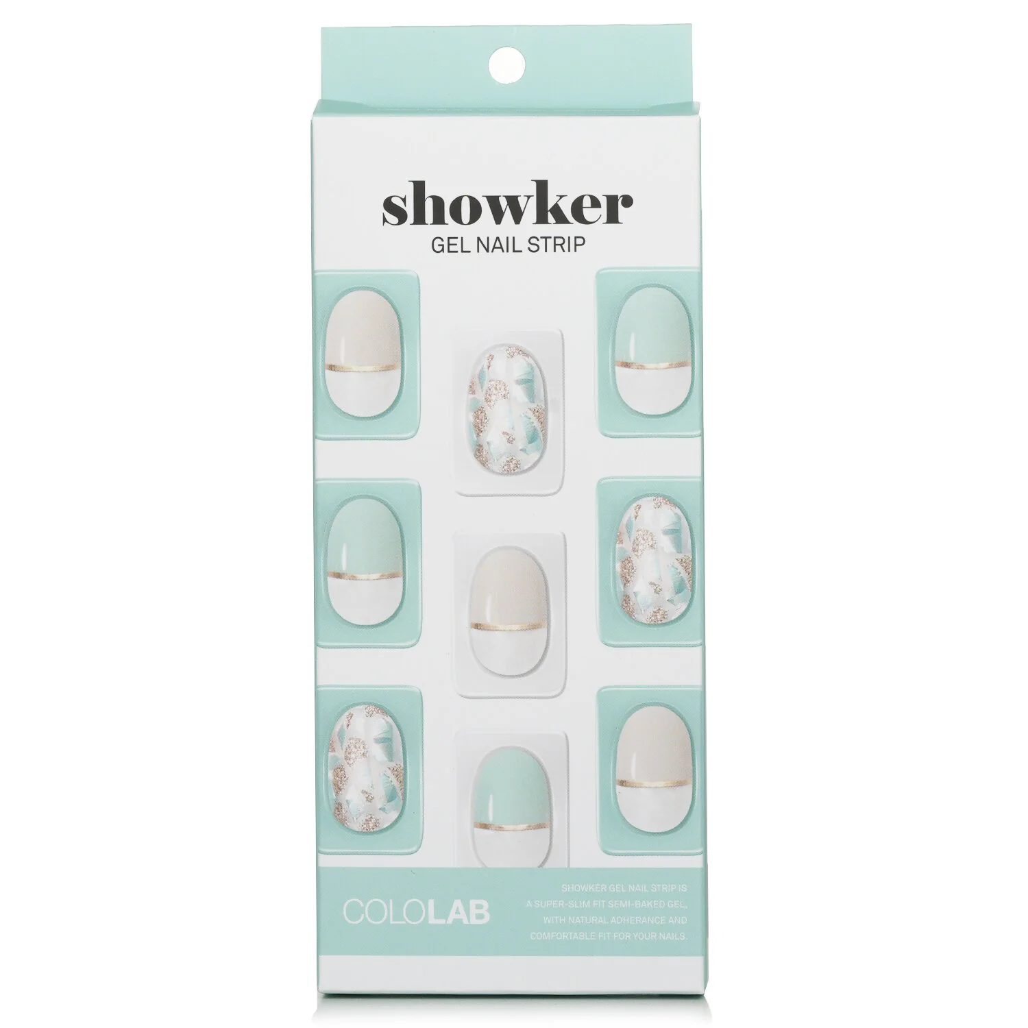 Cololab Showker Gel Nail Strip # CNA401 Blackberry Marble  1pcs