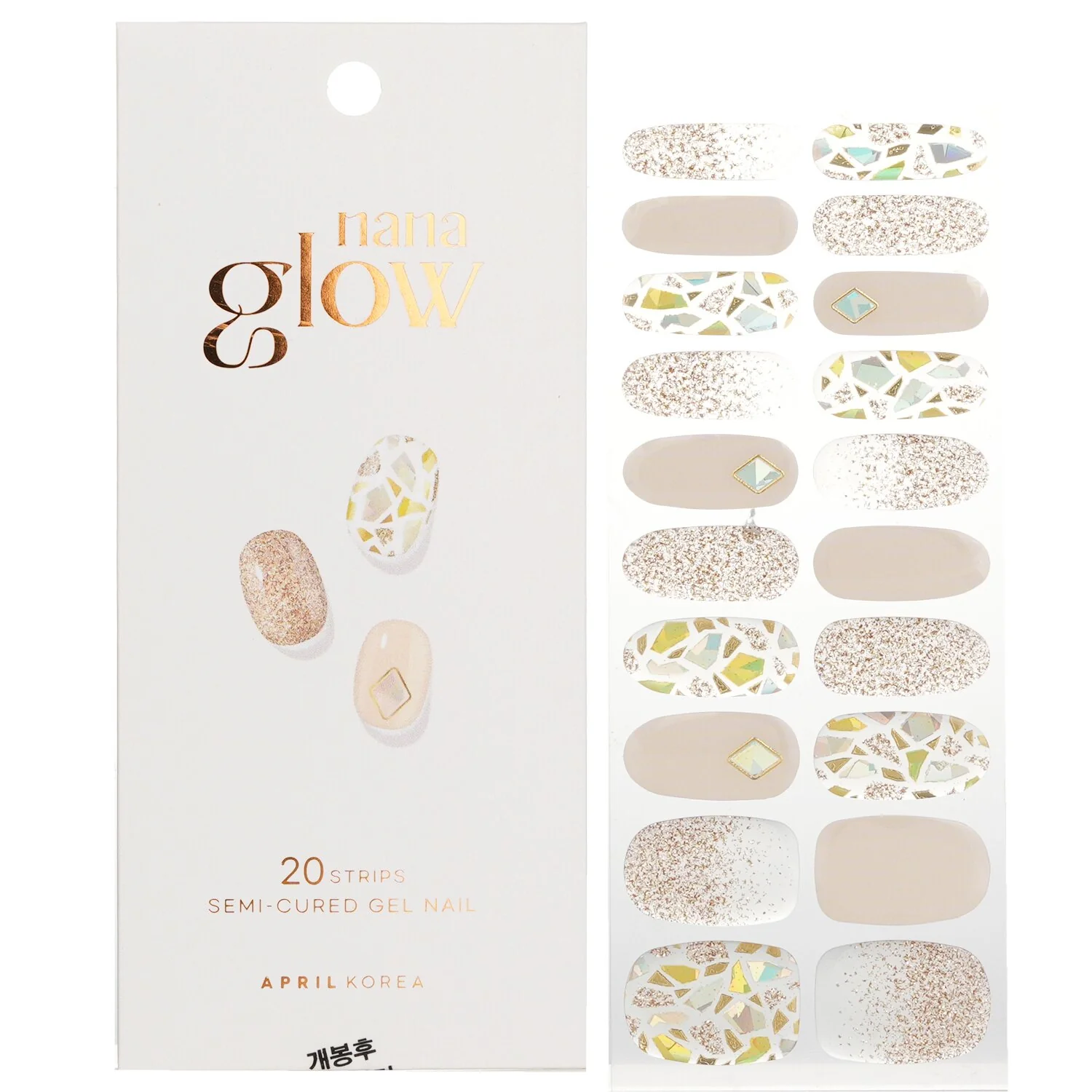 April Korea Nanaglow Nail Sticker - # GN22  20pcs