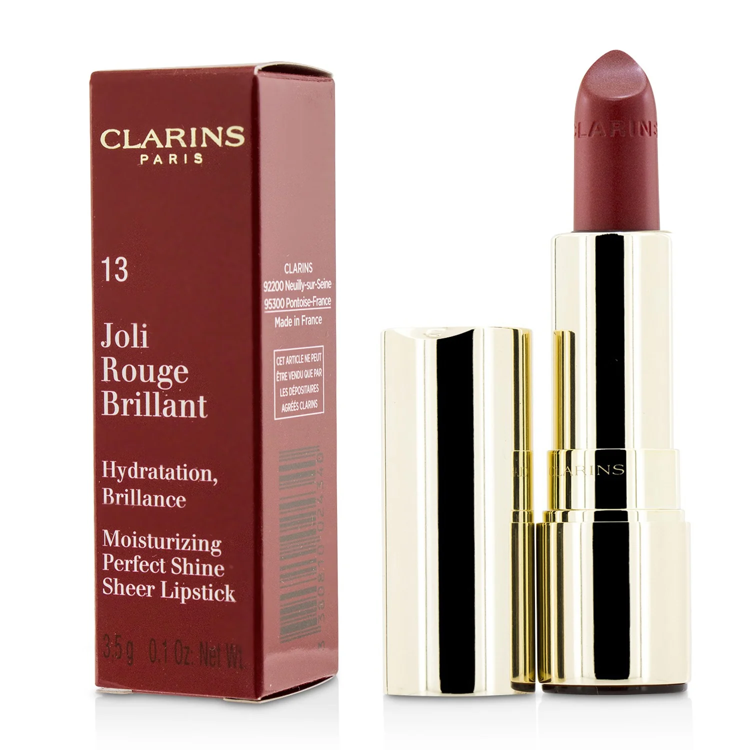Clarins Joli Rouge Brillant (Moisturizing Perfect Shine Sheer Lipstick) - # 757S Nude Brick  3.5g/0.1oz