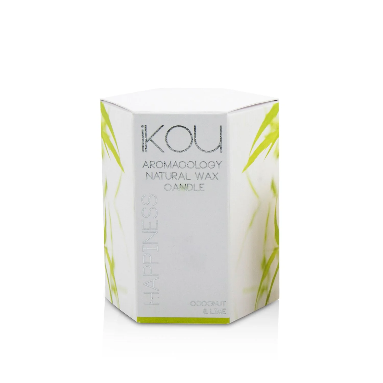iKOU Eco-Luxury Aromacology Natural Wax Candle Glass - Happiness (Coconut & Lime)  85g