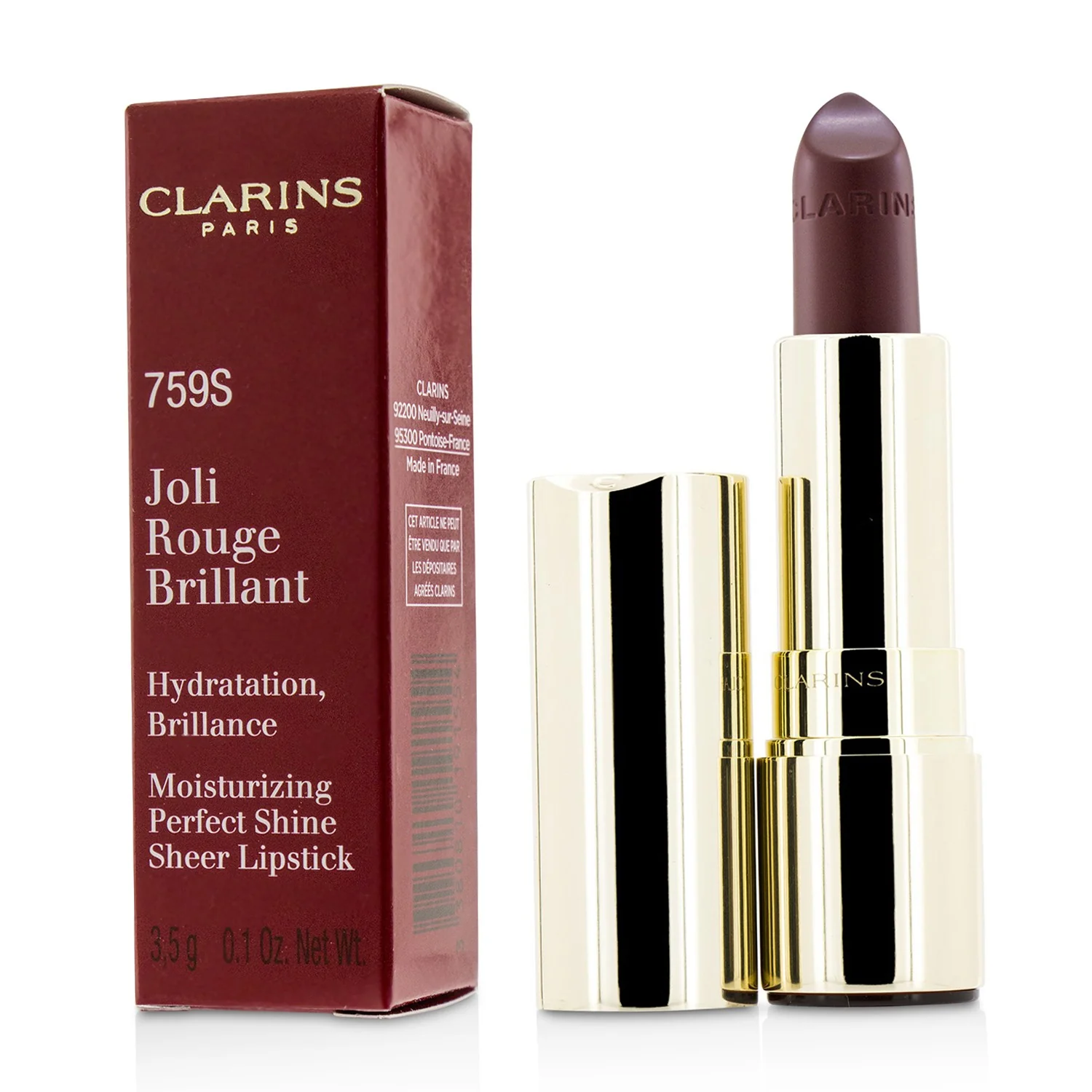 Clarins Joli Rouge Brillant (Moisturizing Perfect Shine Sheer Lipstick) - # 757S Nude Brick  3.5g/0.1oz