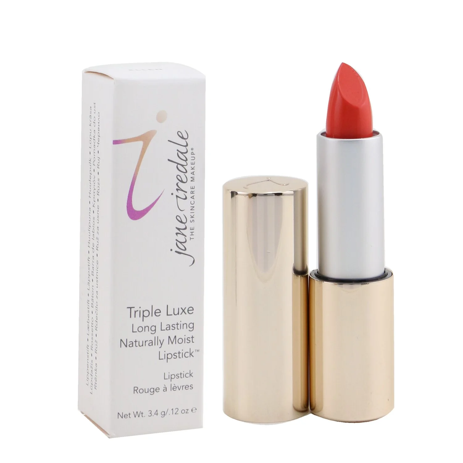Jane Iredale Triple Luxe Long Lasting Naturally Moist Lipstick - # Megan (Strawberry Red)  3.4g/0.12oz
