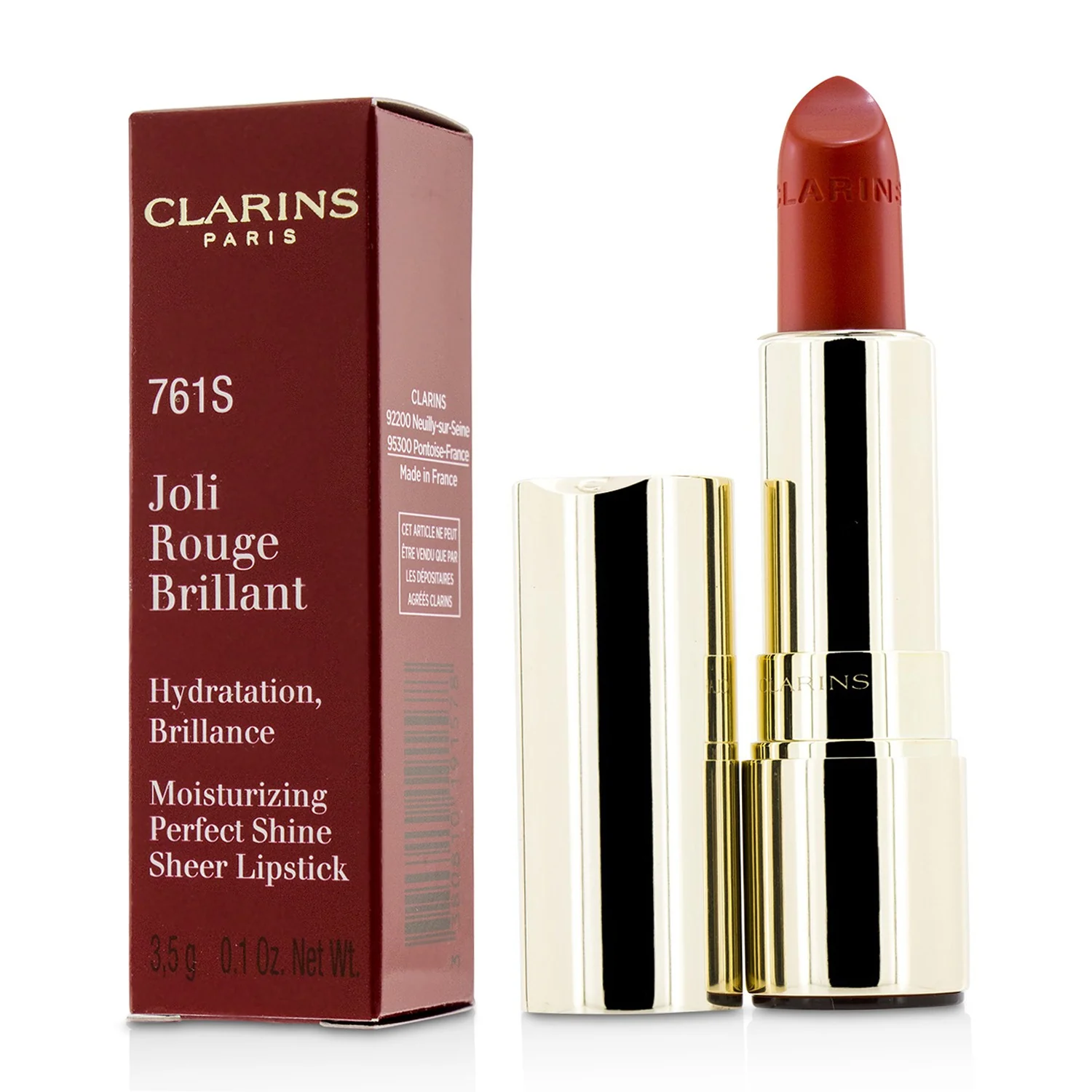 Clarins Joli Rouge Brillant (Moisturizing Perfect Shine Sheer Lipstick) - # 757S Nude Brick  3.5g/0.1oz