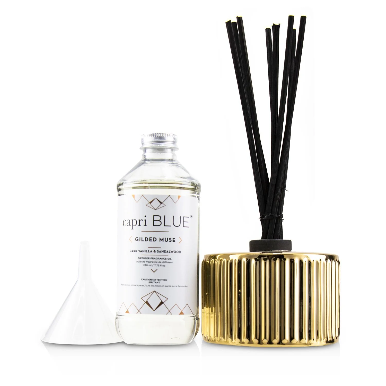 Capri Blue Gilded Muse Reed Diffuser - Dark Vanilla & Sandalwood  230ml/7.75oz