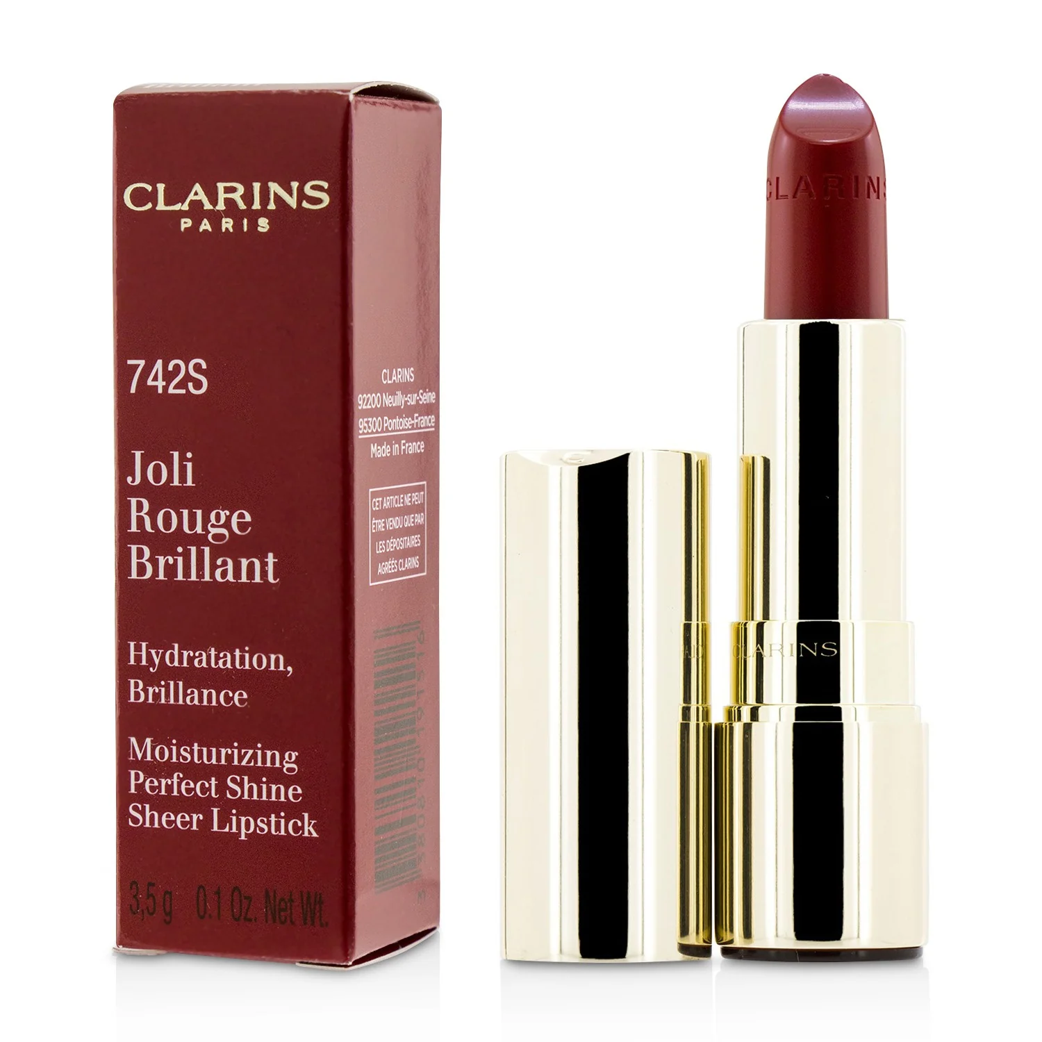 Clarins Joli Rouge Brillant (Moisturizing Perfect Shine Sheer Lipstick) - # 757S Nude Brick  3.5g/0.1oz
