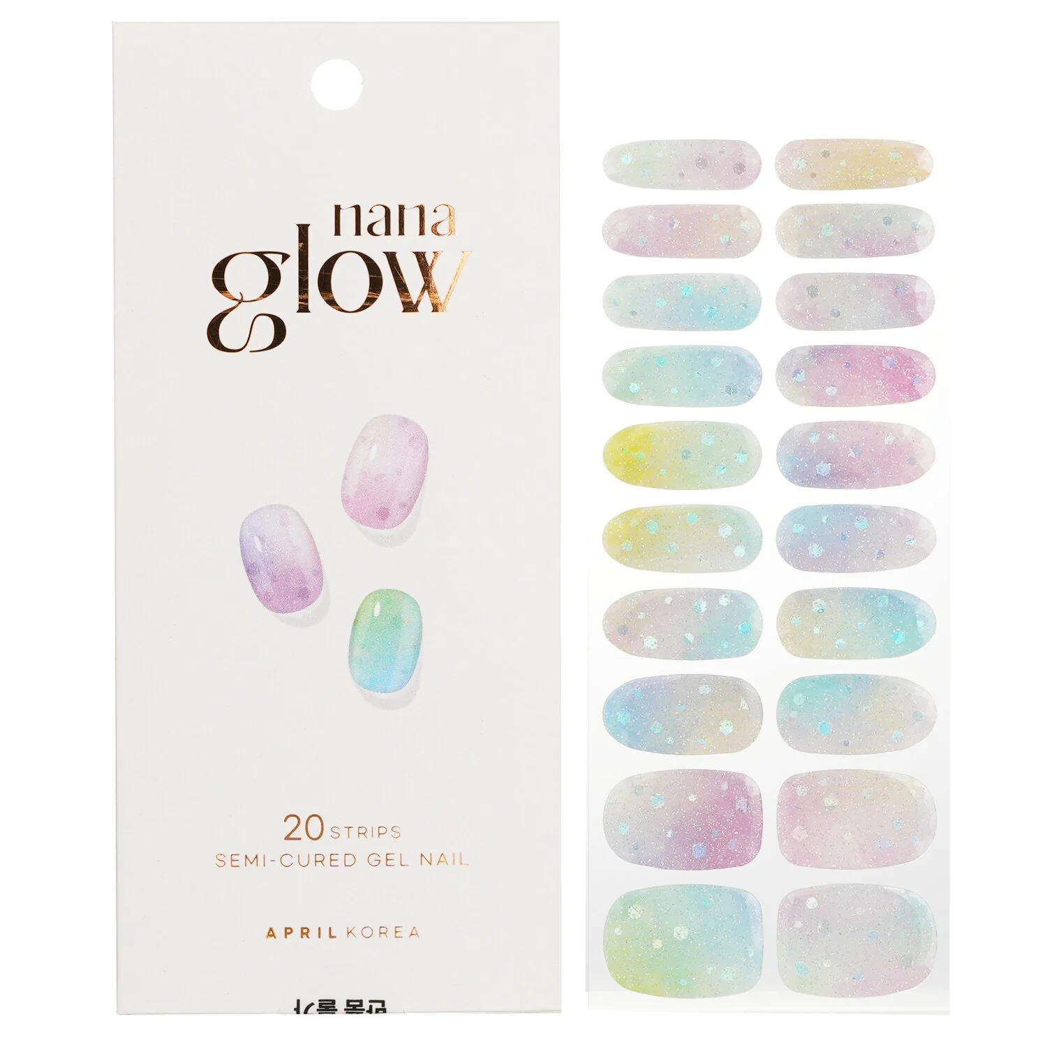 April Korea Nanaglow Nail Sticker - # GN22  20pcs