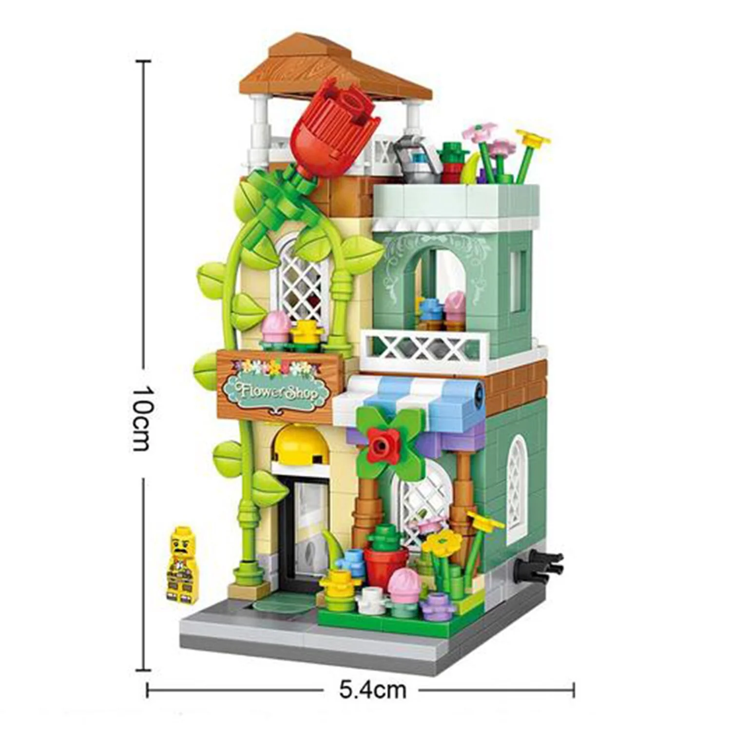 Loz LOZ Mini Blocks - Flower Shop Building Bricks Set  20 x 17 x 5 cm