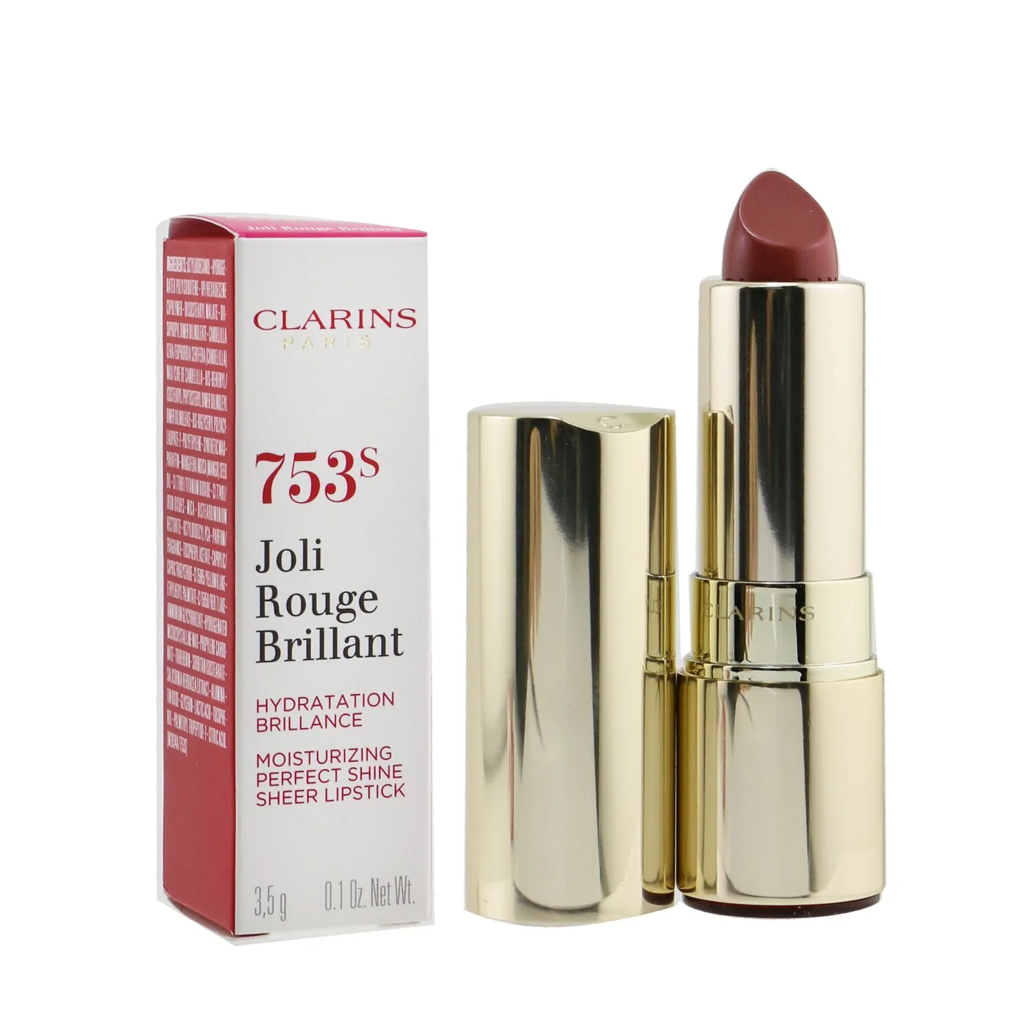 Clarins Joli Rouge Brillant (Moisturizing Perfect Shine Sheer Lipstick) - # 757S Nude Brick  3.5g/0.1oz