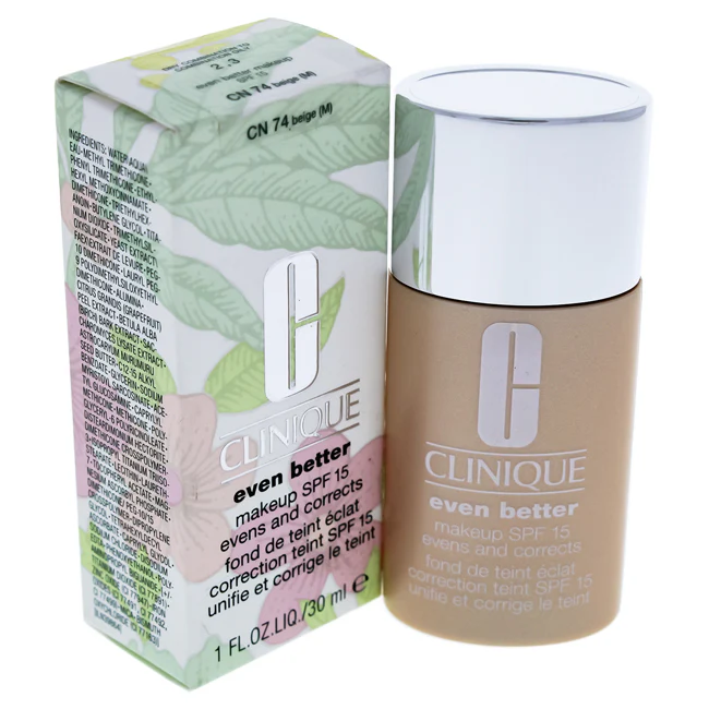Even Better Makeup SPF 15 - CN 74 Beige (M) - Dry To Combination Oily Skin by Clinique for Women - 1 oz Foundation