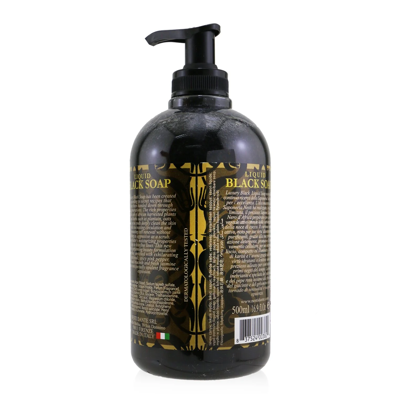 Nesti Dante Luxury Liquid Black Soap With Vegetal Active Carbon (Limited Edition)  500ml/16.9oz
