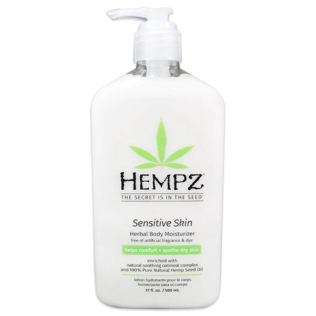 Hempz Sensitive Skin Herbal Body Moisturizer by Hempz for Unisex - 17 oz Moisturizer