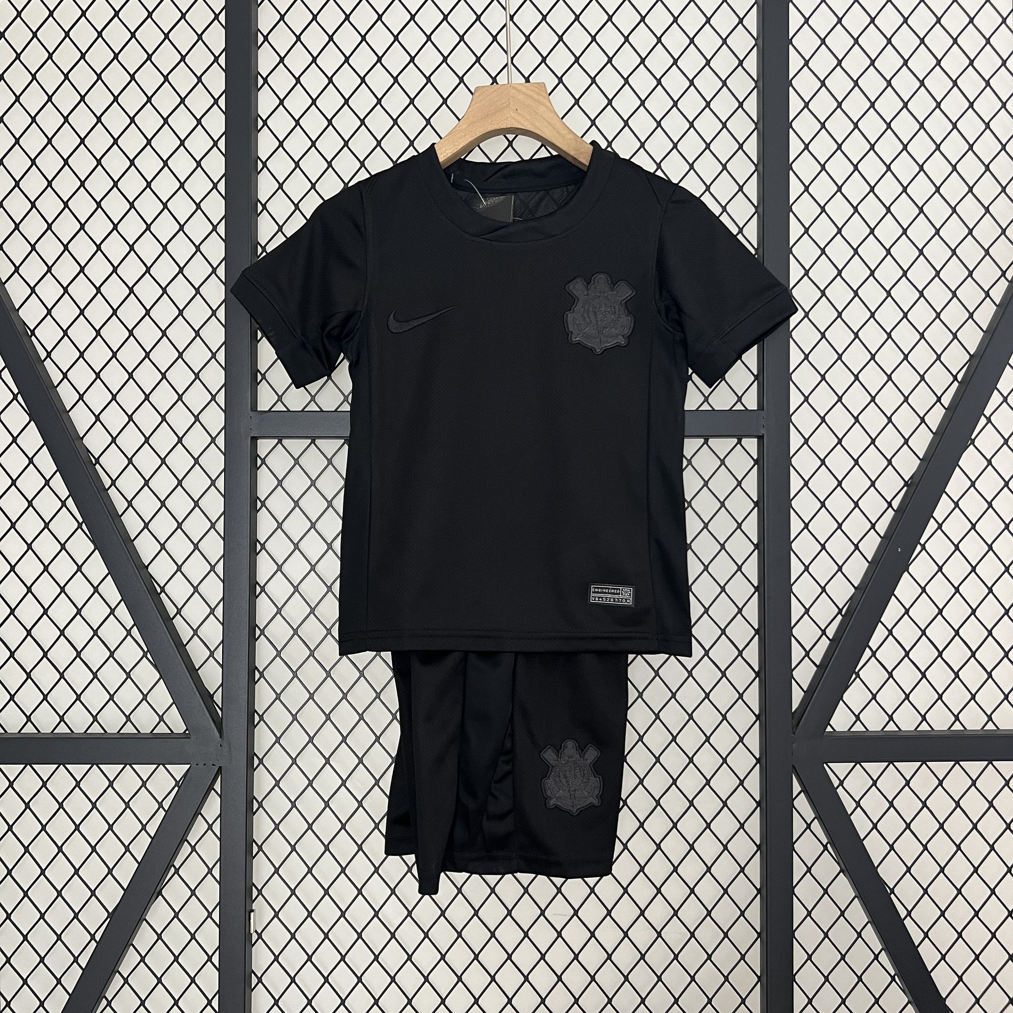 Corinthians Soccer Jersey Away Kids Kit Jersey+Shorts 2024