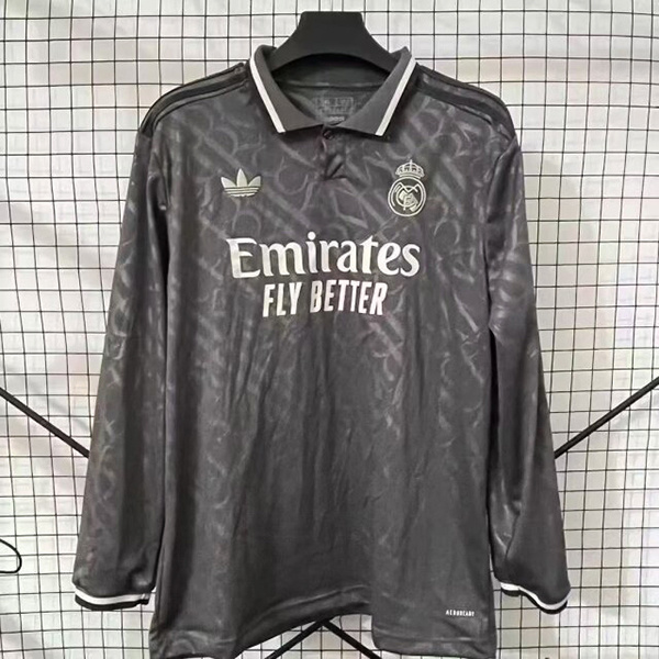 Real Madrid Soccer Jersey Third Away Custom Shirt Long Sleeve 2024/25