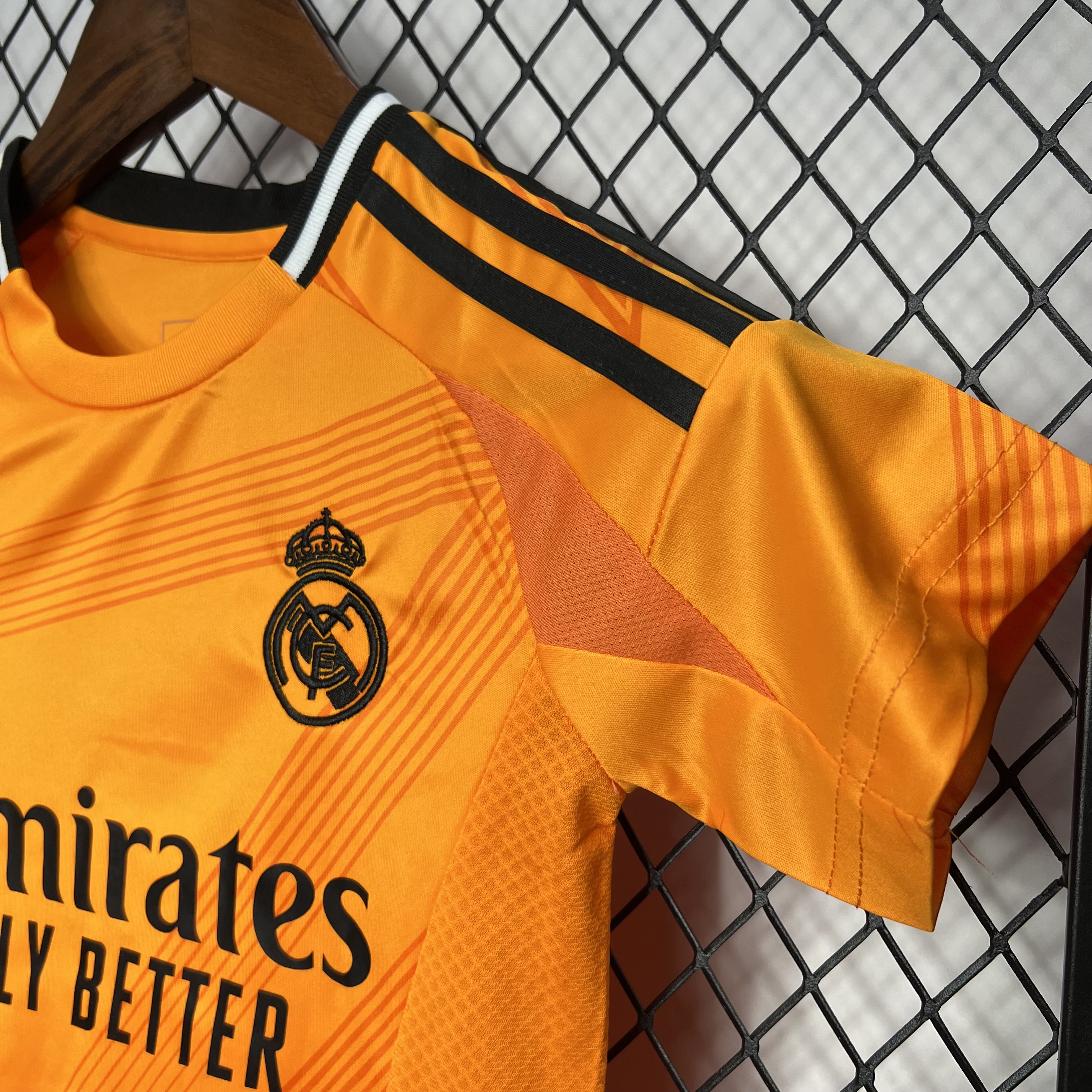 Real Madrid Soccer Jersey Away Custom Kids Kit Jersey+Shorts 2024/25