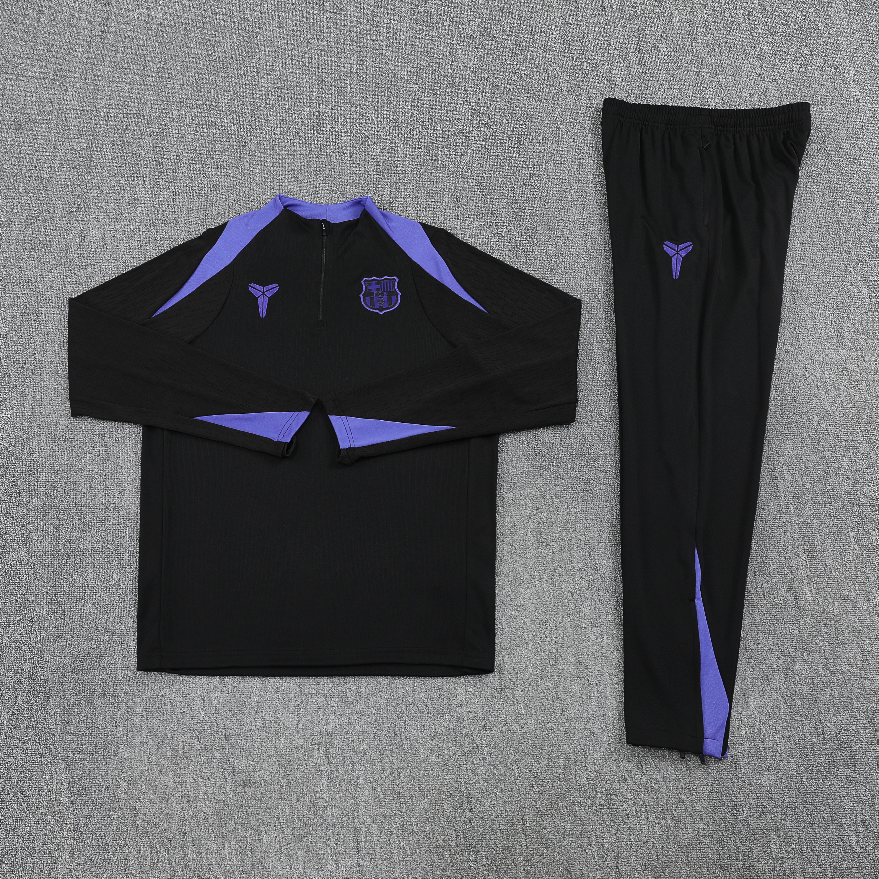 Barcelona Authentic Training Kit (Sweatshirt+Pants) Black&Purple 2025/26 - Player Version