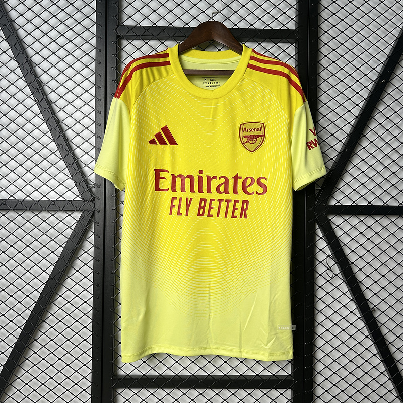 Arsenal Soccer Jersey Goalkeeper Yellow Custom Shirt 2025/26