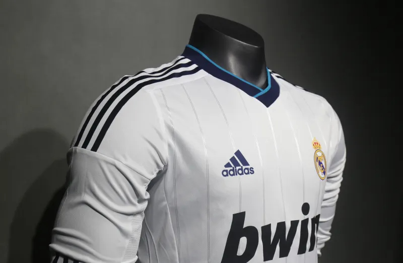 Real Madrid Authentic Retro Jersey Home Long Sleeve Soccer Shirt 2012/13
