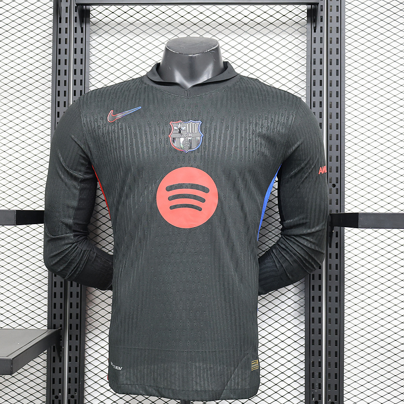 Authentic Barcelona Away Soccer Jersey Long Sleeve2024/25 - Spotify Logo Without Text