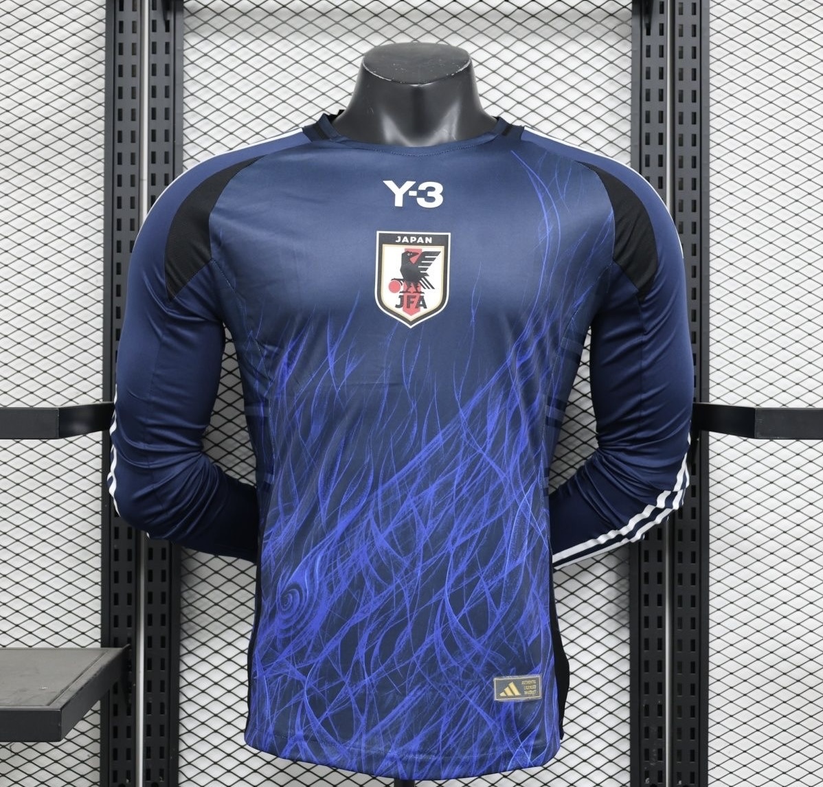 Japan X Y-3 Authentic Soccer Jersey Home Long Sleeve Shirt 2024-25