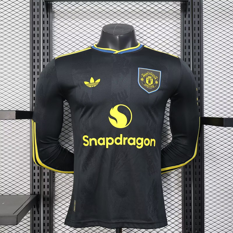 Manchester United Authentic Third Away Long Sleeve Jersey Shirt 2025/26