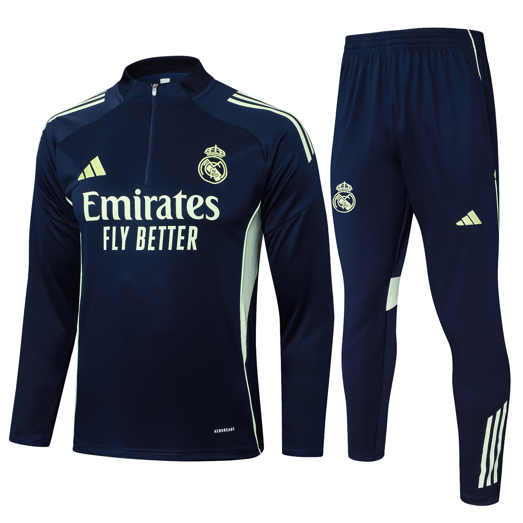 Real Madrid Training Kit (Sweatshirt+Pants) Cyan 2025/26