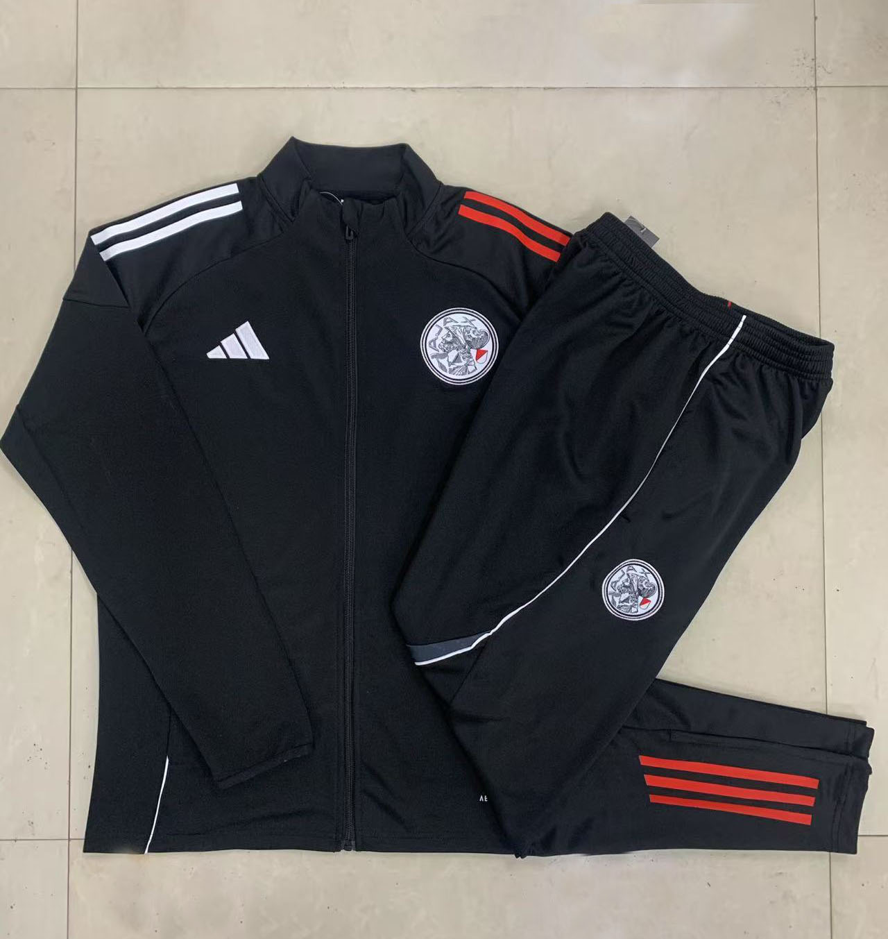 Kids Ajax Training Kit (Jacket+Pants) Black 2025/26