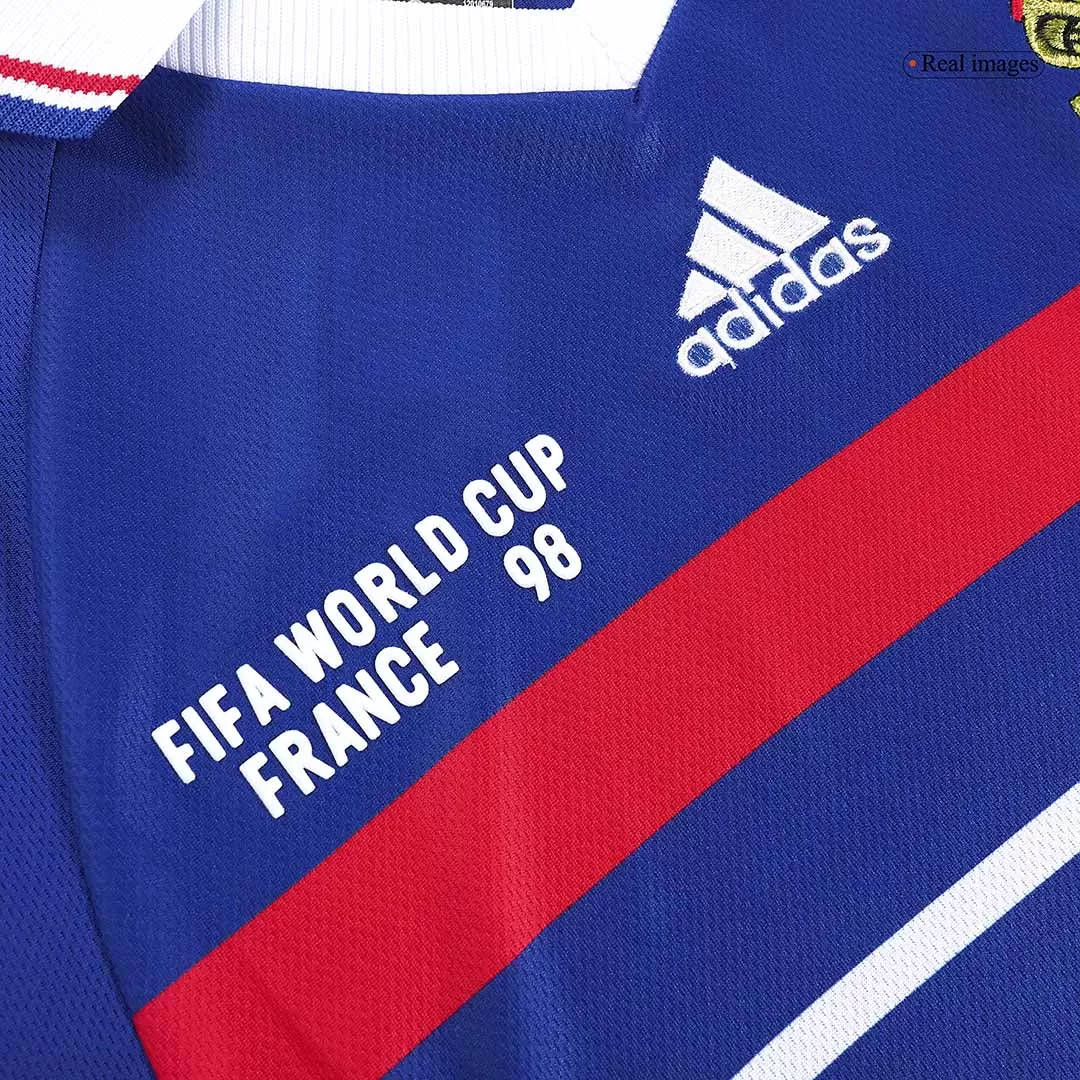 Zidane#10 France Retro Soccer Jersey Home Shirt World Cup 1998
